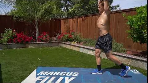 Arms Overhead Walking Lunge