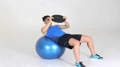 Weight Plate Oblique Pullover Crunch off Fit Ball