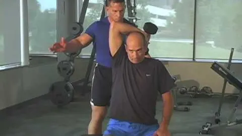 Seated Single arm Dumbbell Overhead Tricep Extension