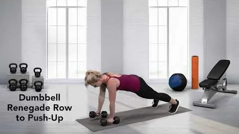 Dumbbell Renegade Row To Push-Up