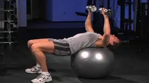 Stability Ball Dumbbell Press