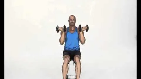 Seated Dumbbell Shoulder Press Underhand Grip