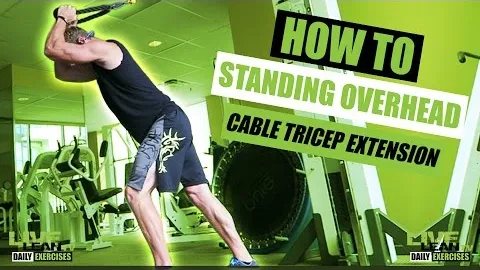 STANDING OVERHEAD CABLE TRICEPS EXTENSION WITH ROPE
