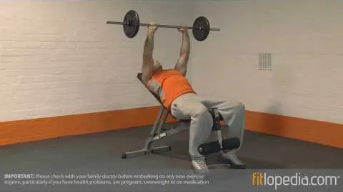 Incline Supine Barbell Pullover