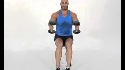 Seated Dumbbell Front Raises Neutral Grip